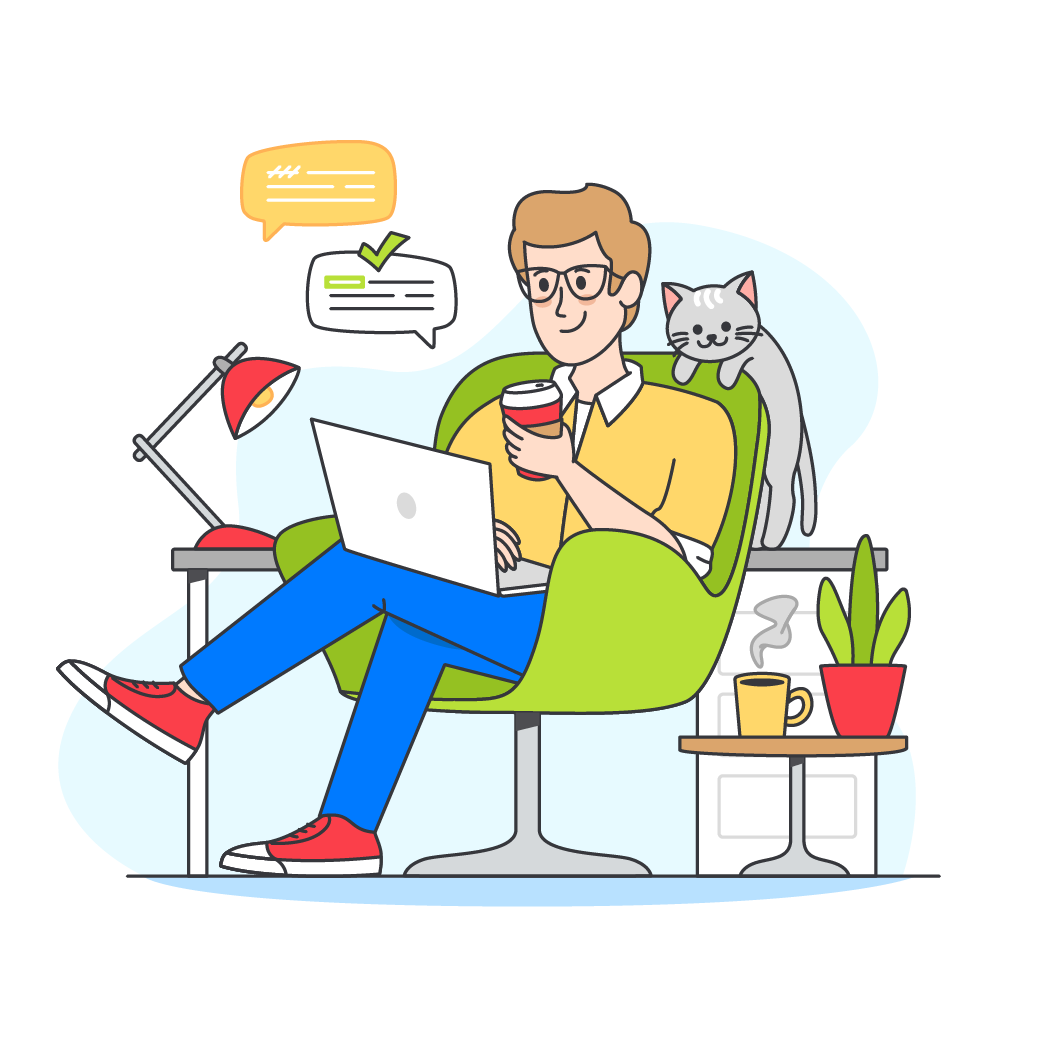 Translator working on machine translation post-editing